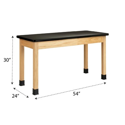 Diversified Woodcrafts School Classroom Rectangular Science Lab Table, 54 x 24, Oak (P720LBBK30N)
