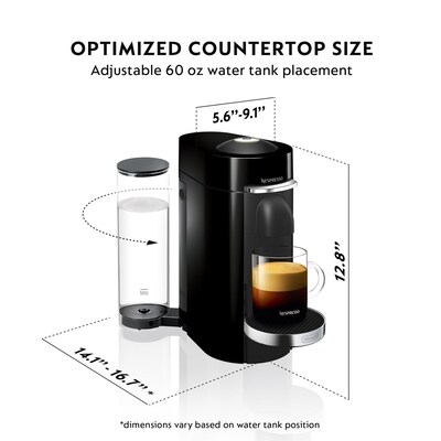 De'Longhi Nespresso VertuoPlus Coffee & Espresso Machine Combination, Black (ENV155B)