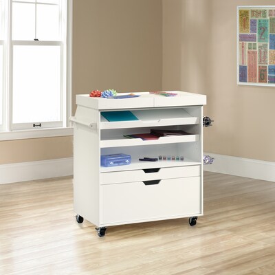 Sauder Craft Pro Series Craft Cart, White (417047)