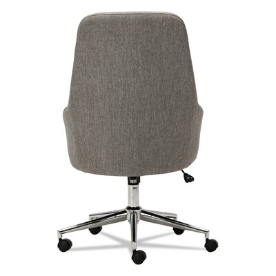 Alera® Captain Series Fixed Arm Fabric Computer and Desk Chair, Gray Tweed (ALECS4151)