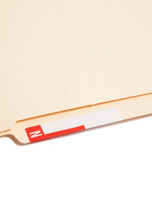 Alphabetical Character Labels, A And N, Red, 100/Pk