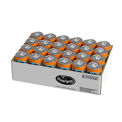 Ocean Spray 100% Orange Juice, No Sugar Added, 7.2 fl. oz., 24 Cans/Carton (OCE00739)