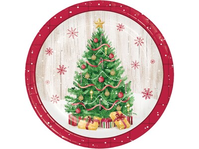 Creative Converting Vintage Christmas Paper Plate, Multicolor, 24/Pack (DTC366961DPLT)