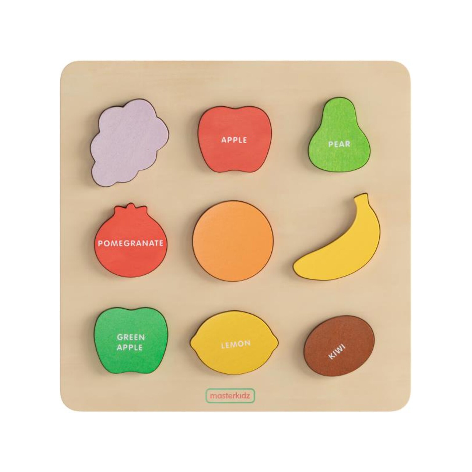 Flash Furniture Bright Beginnings STEM Fruit Shapes Puzzle Board (MK-MK00620-GG)