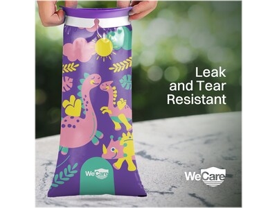 WeCare Dinosaurs Kids' Disposable Emesis Bag for Nausea and Motion Sickness, Multicolor (WC-EMES-D-5)