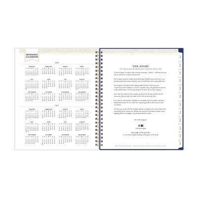 2026-2027 Blue Sky Day Designer Hawthorne 7" x 9" Academic Year Weekly & Monthly Planner, Plastic Cover, Blue (158188)