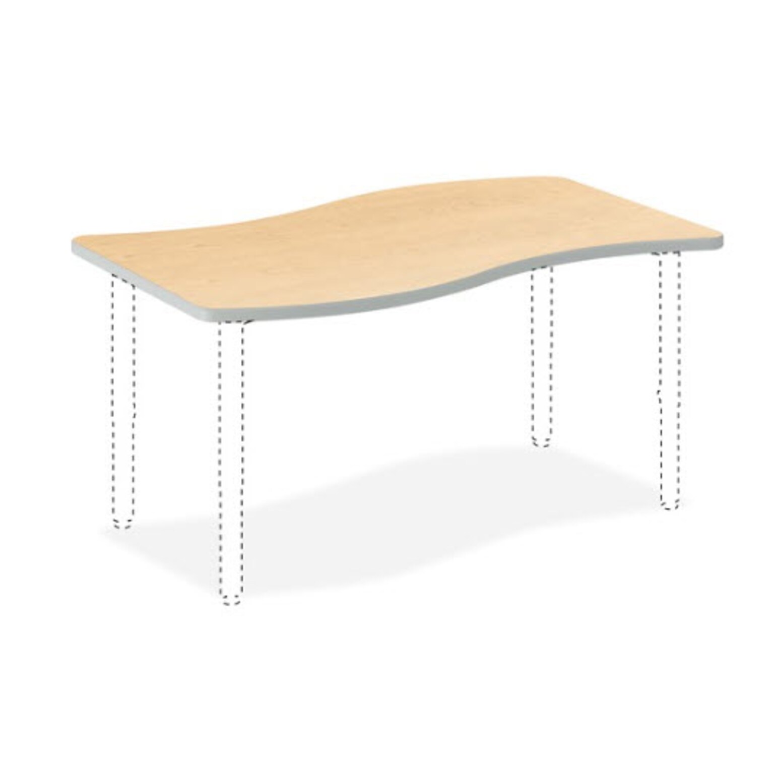 HON Build Series Ribbon Shape Tabletop, Natrual Maple (HONSW3054ENDK)