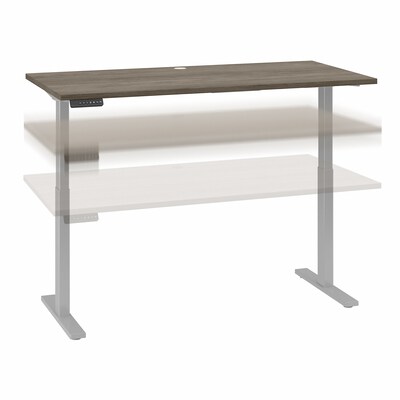 Bush Business Furniture Move 60 Series 27-48 Adjustable Standing Desk, Modern Hickory/Cool Gray Me