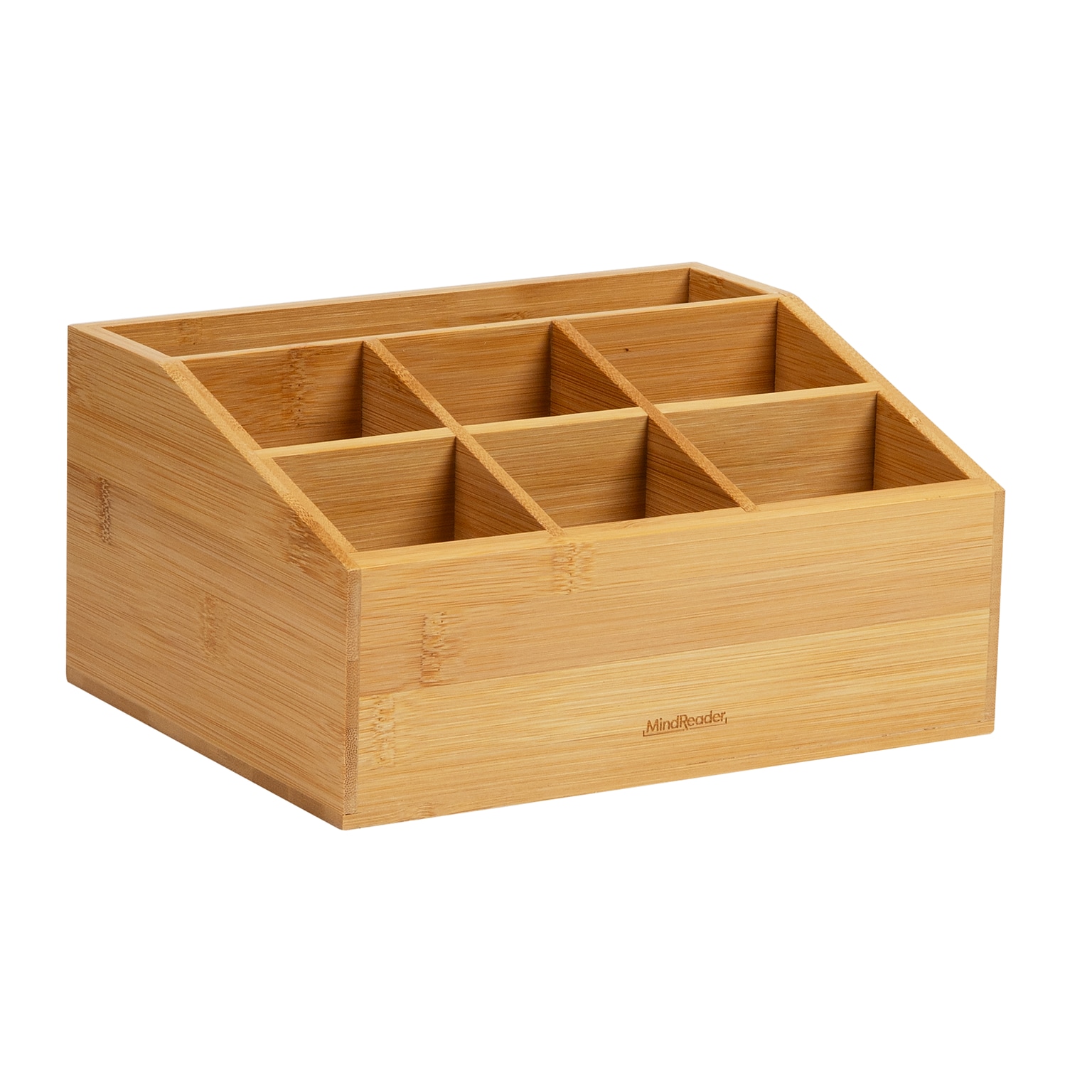 Mind Reader 7-Compartment Desk Organizer, Brown (BORG-BRN)