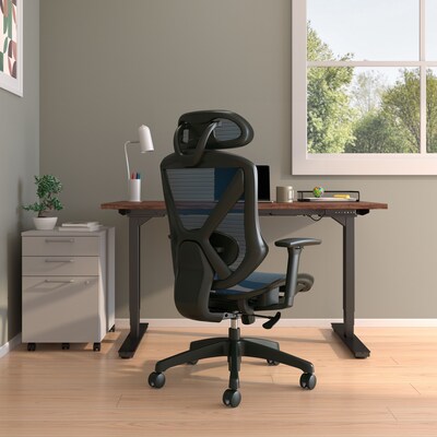 Staples® Dexley Ergonomic Mesh Swivel Task Chair, Blue (UN59375)