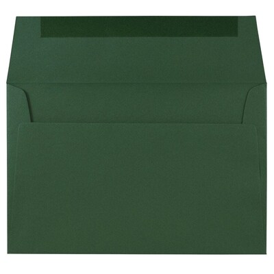 JAM Paper A9 Booklet Envelope 5 3/4 x 8 3/4, Dark Green, 100/Pack (157459d)