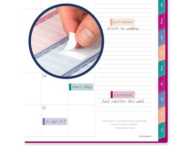 2025 AT-A-GLANCE Harmony 8.5" x 11" Weekly & Monthly Planner, Poly Cover, Beetroot (1099-905-56-25)