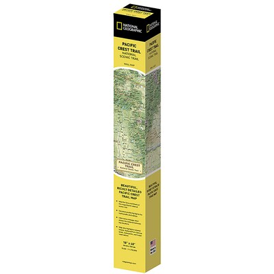 National Geographic Pacific Crest Trail Map, In Gift Box, 18 x 48 (NGMRE01020758X)