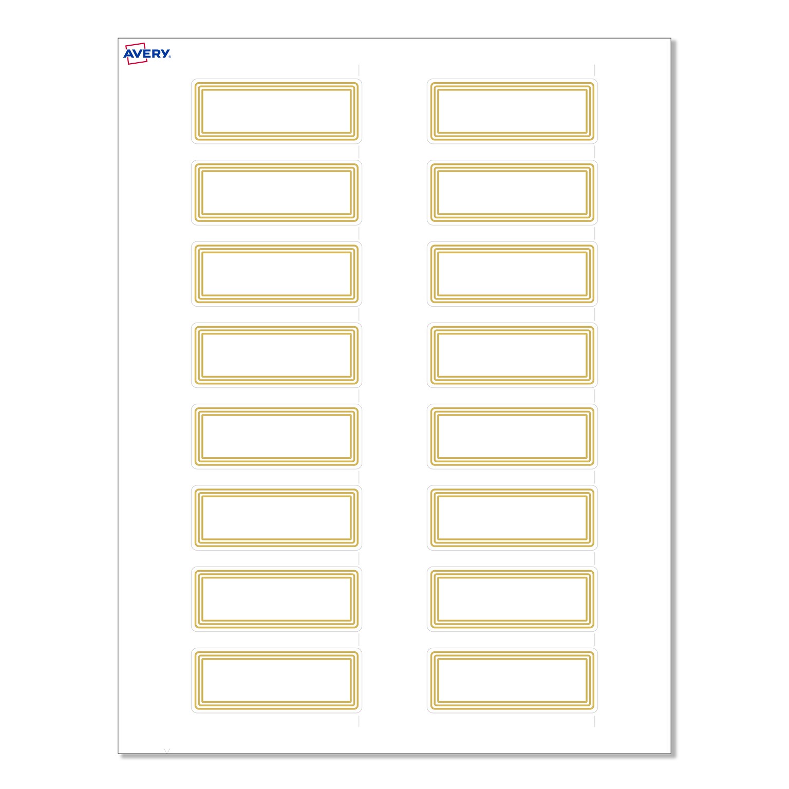 Avery Laser/Inkjet Rectangle Multipurpose Labels, 1 x 2-5/8, White, 160/Pack (S00D16)