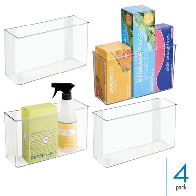 iDESIGN Affixxx Adhesive Organizers, Clear, 4/Set (27808M4)
