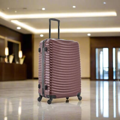 DUKAP Adly 28" Hardside Suitcase, 4-Wheeled Spinner, TSA Checkpoint Friendly, Wine (DKADL00L-WIN)