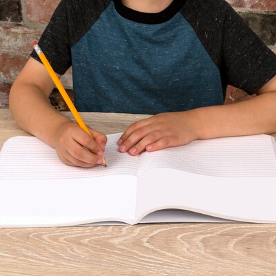 Mead Grades K-2 Primary Ruled Journal 1-Subject Composition Notebook, 7.5" x 9.75", Wide Ruled, 100 Sheets, Blue (1040315)