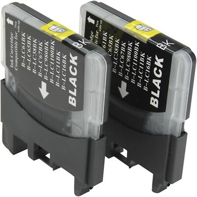 Quill Brand® Compatible Black Std Yield Ink Cartridge Replacement for Brother LC61BK, 2/PK (LC612PKS) (Lifetime Warranty)