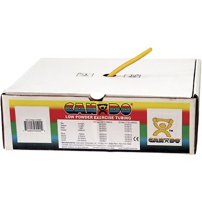 Cando® Resistive Exercise Tubing 100 Foot Dispenser; X-Light, Yellow