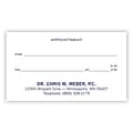 Custom 1-2 Color Appointment Cards, Ivory Index 110# Cover Stock, Raised Print, 1 Custom Ink, 2-Side