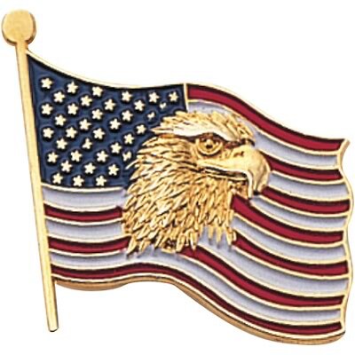 Patriotic Services Lapel Pins; Flag Eagle