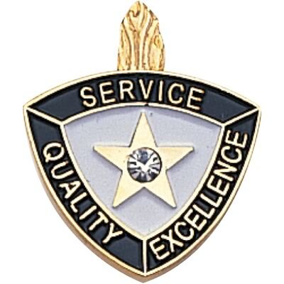 Patriotic Services Lapel Pins; Service Quality Excellence