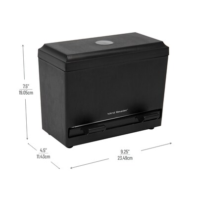 Mind Reader Plastic Straw Dispenser Pencil Dispenser, Black (STRAWDISP-BLK)