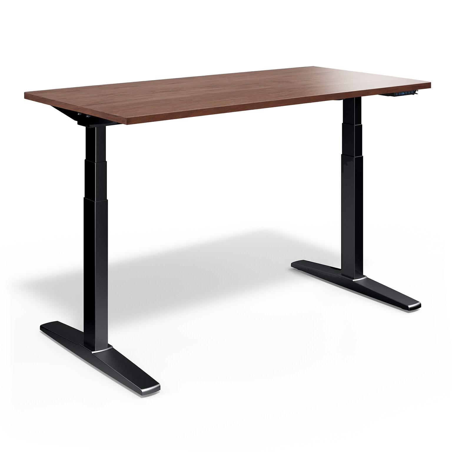 Workplace 2.0 55W Electric Rectangular Adjustable Standing Desk with Micro Movements, Espresso (WP63152)