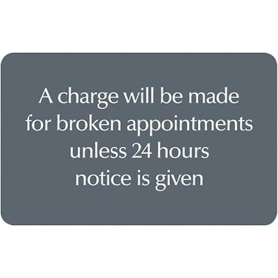 Medical Arts Press® Standard Message Screen-Printed Office Signs; Broken appointments