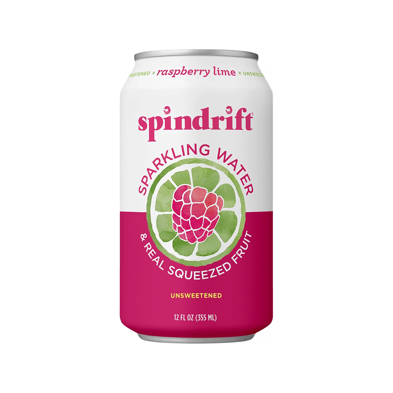 Spindrift Raspberry Lime Flavored Sparkling Water, 12 oz., 24 Cans/Carton (0-4108-0001)