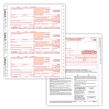 ComplyRight® 2023 1099-NEC Tax Form, 5-Part, Copies A, B, C, C and C, 3-Up, 25/Pack (NEC7154525)