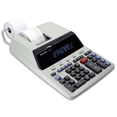 Sharp VX-2652H Heavy Duty Commercial 12-Digit Printing Calculator, White