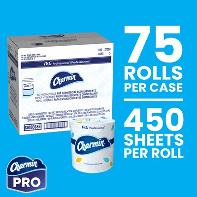 Charmin Professional Toilet Paper, 2-ply, White, 450 Sheets/Roll, 75 Rolls/Case (71693)