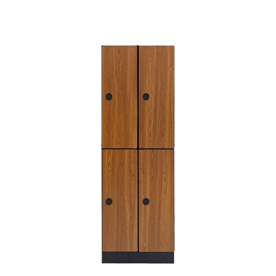 Alpine Industries 72" 2-Tier 2-Column Storage Locker, Oak (701-O-2-TPL-MK)