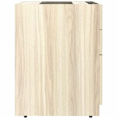Lorell Essentials 3-Drawer Fixed Pedestal File Cabinet, Letter/Legal Size, Modern Elm (LLR66331)