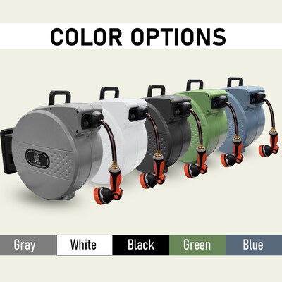 Hose Reel Pro Heavy Duty Retractable Garden Hose Reel, 1/2 x 100, Green (GHR-1/2-GN-100)