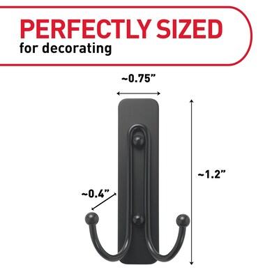Command Medium Hook, 4 lb., Matte Black (17036MB-ES)