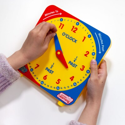 Junior Learning What's the Time" Geared Clock, Multicolored (JRL718)