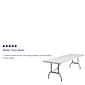 Flash Furniture Elon Folding Table, 96" x 30", Granite White (DADYCZ244GW)