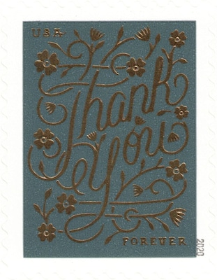 USPS Thank You Forever 100 Postage Stamps (FOR-THANKYOU100)