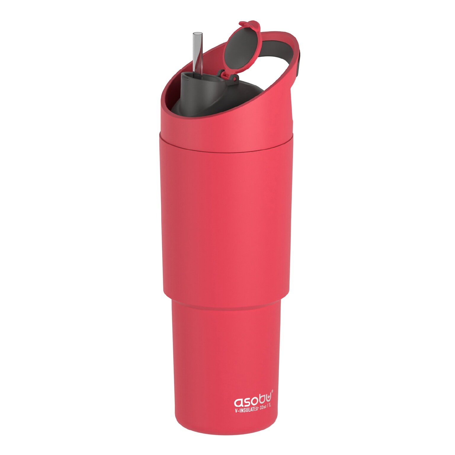 ASOBU Cosmic Stainless Steel Double Wall Insulated Water Bottle, 32 oz., Red, (ADNABF77R)