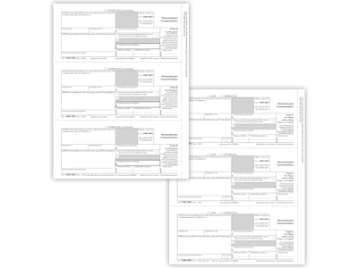 ComplyRight 1099-NEC 3-Part Tax Form Set with Recipient Copy Only, 50/Pack (NEC6113)