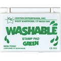 Center Enterprises Washable Unscented Stamp Pad, Green Ink (CE-503)
