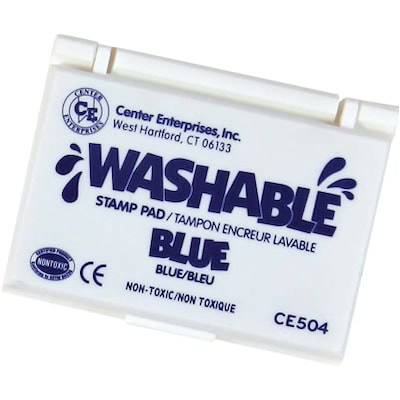 Center Enterprises Washable Unscented Stamp Pad, Blue Ink (CE-504)