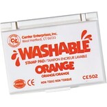 Center Enterprises Washable Unscented Stamp Pad, Orange Ink (CE-502)
