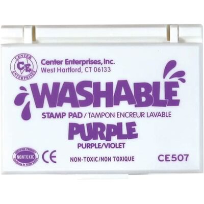 Center Enterprises Washable Unscented Stamp Pad, Purple Ink (CE-507)