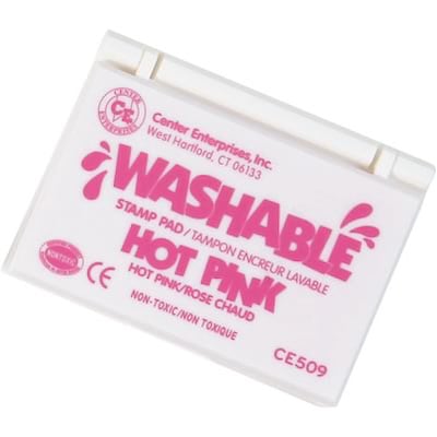 Center Enterprises Washable Unscented Stamp Pad, Hot Pink Ink (CE-509)