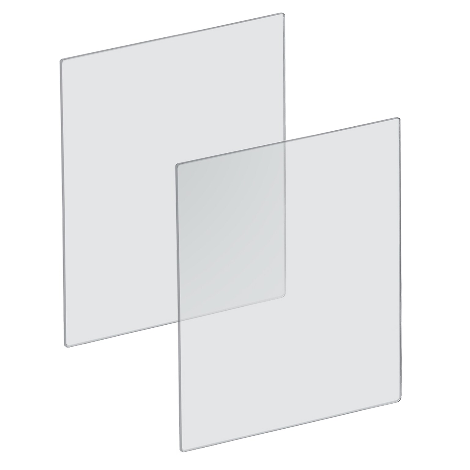 Azar Surface Mount Sneeze Guard, 31.5H x 23.5W, Clear Plexiglass, 2/Pack (179631)