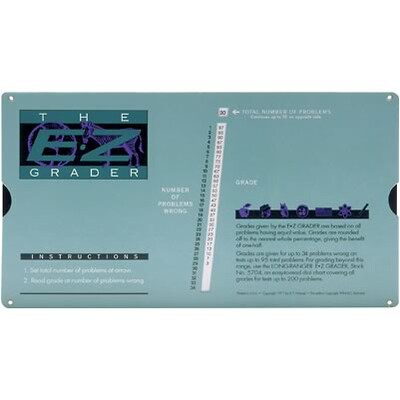 Original E-Z Grader Grading Calculator Teachers Aid Scoring Chart, Blue, 8.5 x 4.75, Grades K+ (E