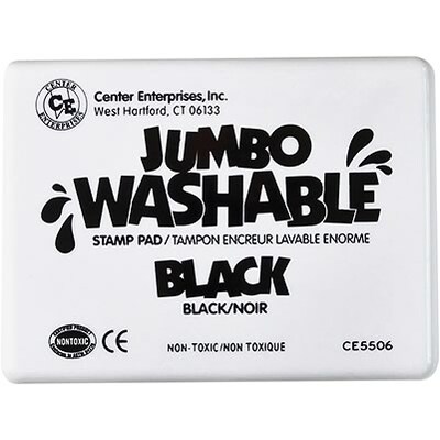 Center Enterprises Jumbo Washable Unscented Stamp Pad, Black Ink (CE-5506)